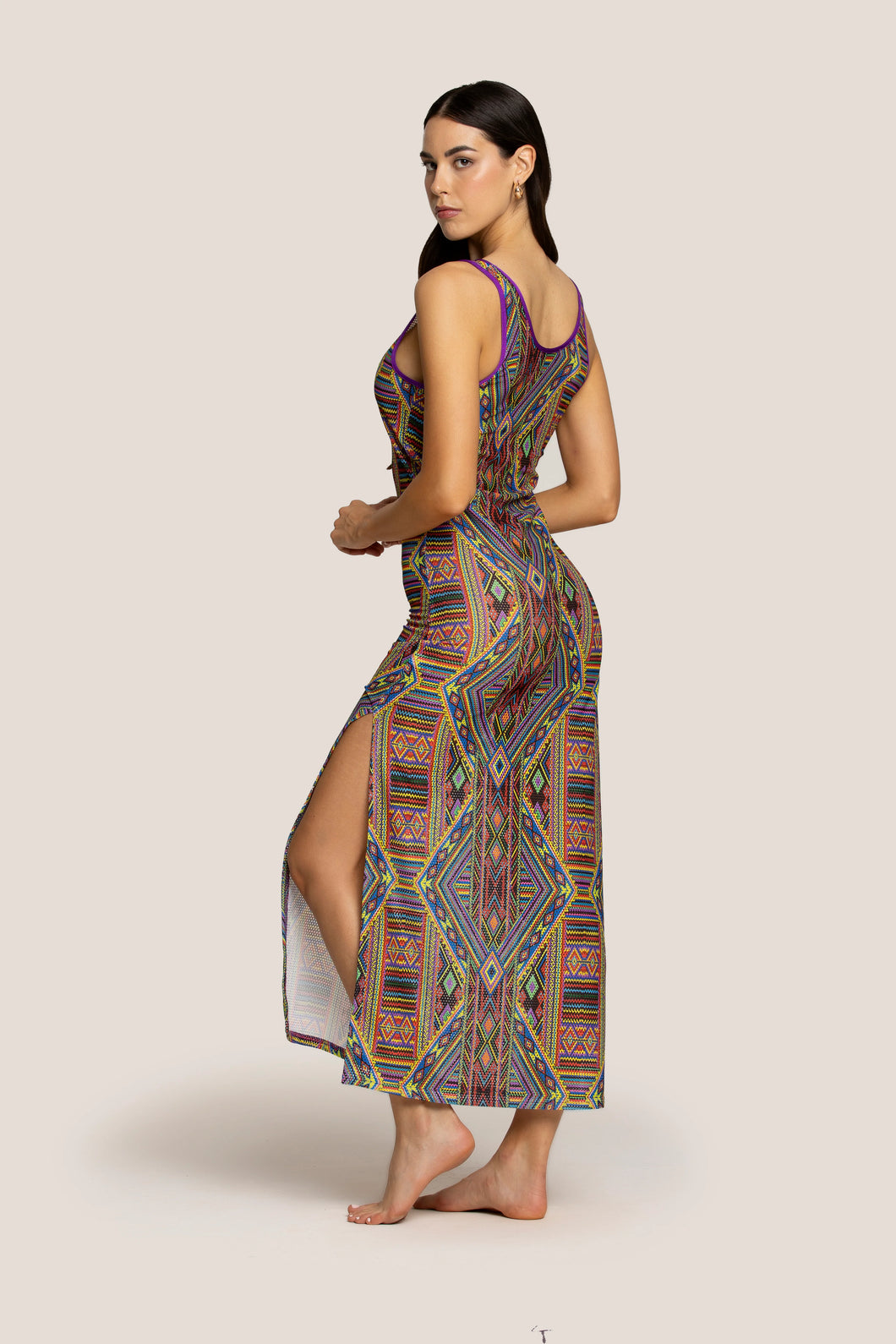 4GIVENESS Abito canotta masai colors