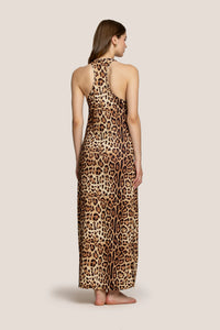 4GIVENESS Abito lungo fasano feel leopard