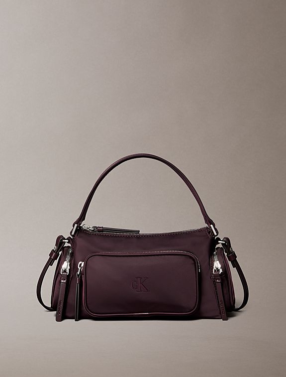 CALVIN KLEIN nylon bag bordo