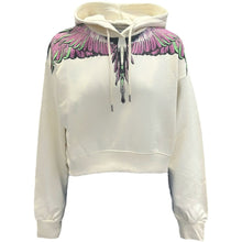 Carica l&#39;immagine nel visualizzatore di Gallery, MARCELO BURLON Felpa Cappuccio Crop Iconica panna
