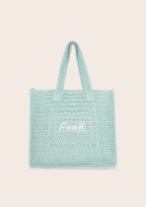 F**K Tote Summer Bag verde acqua