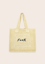 Carica l&#39;immagine nel visualizzatore di Gallery, F**K Tote Summer Bag beige
