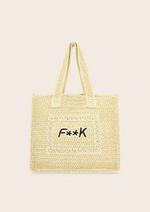F**K Tote Summer Bag beige