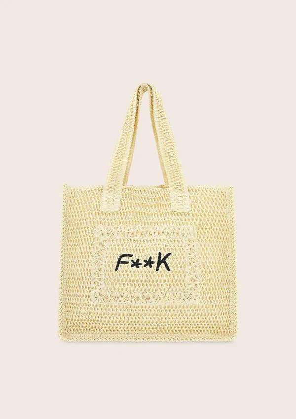 F**K Tote Summer Bag beige