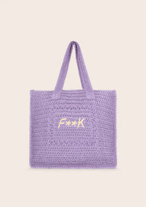 F**K Tote Summer Bag  lilla