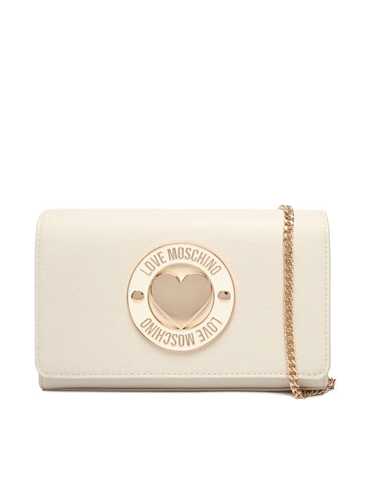 LOVE MOSCHINO borsa tracolla avorio gold