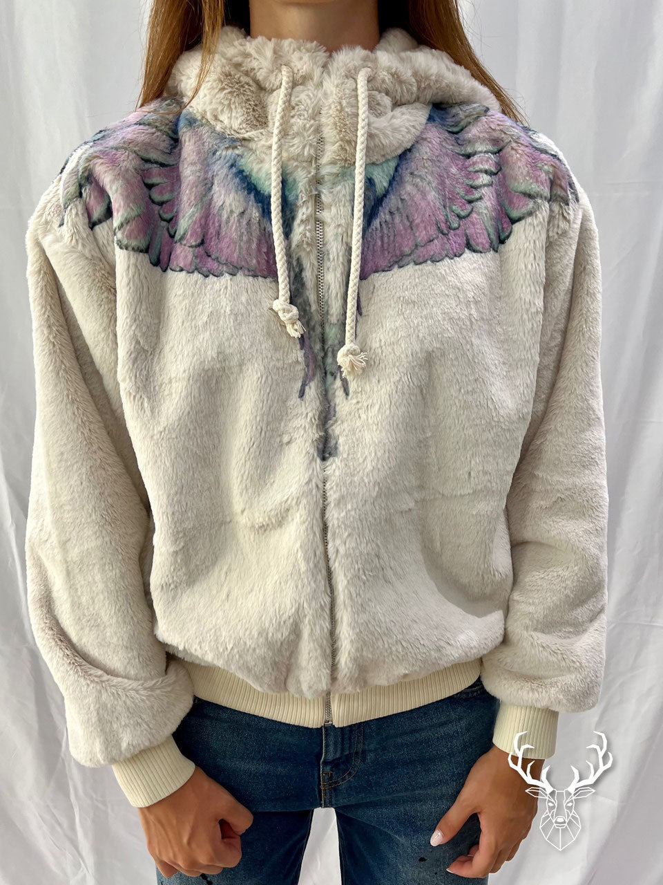 MARCELO BURLON   Bomber Eco-Pelliccia Milk Pink