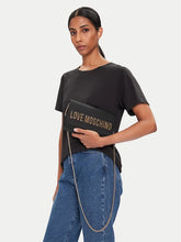Carica l&#39;immagine nel visualizzatore di Gallery, LOVE MOSCHINO borsetta tracolla black gold
