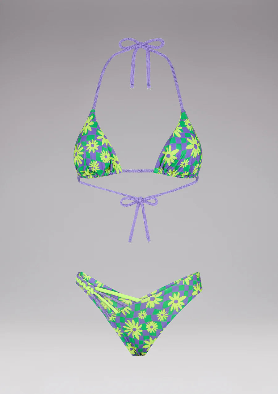 F**K BIKINI TRIANGOLO E SLIP AMERICANO FISSO RAINBOW